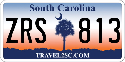 SC license plate ZRS813