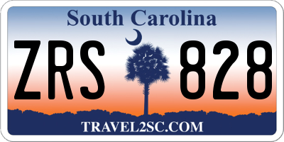 SC license plate ZRS828