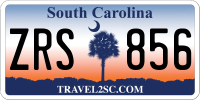 SC license plate ZRS856