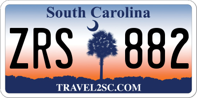 SC license plate ZRS882