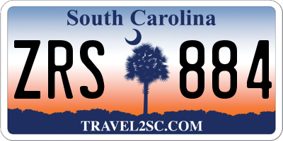 SC license plate ZRS884