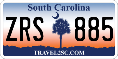 SC license plate ZRS885