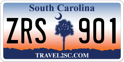 SC license plate ZRS901
