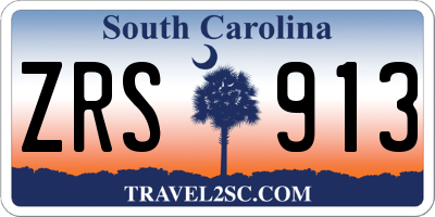 SC license plate ZRS913