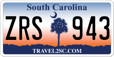 SC license plate ZRS943