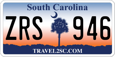 SC license plate ZRS946