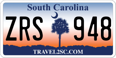SC license plate ZRS948