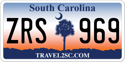 SC license plate ZRS969