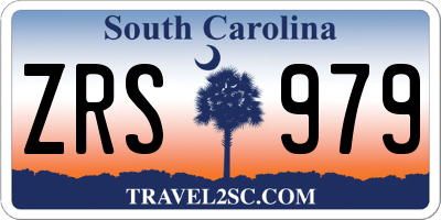 SC license plate ZRS979