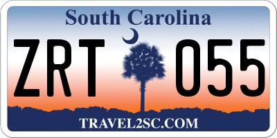 SC license plate ZRT055