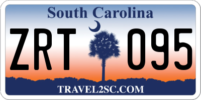 SC license plate ZRT095