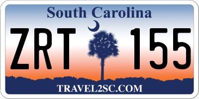 SC license plate ZRT155