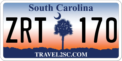 SC license plate ZRT170