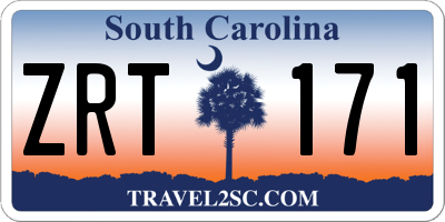 SC license plate ZRT171