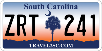 SC license plate ZRT241