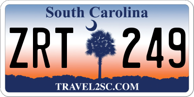 SC license plate ZRT249