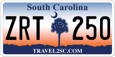SC license plate ZRT250