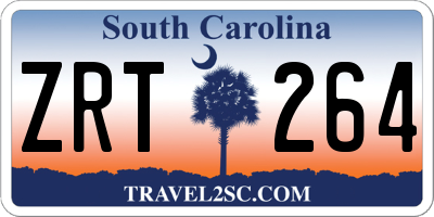 SC license plate ZRT264