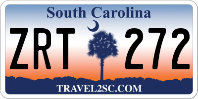 SC license plate ZRT272