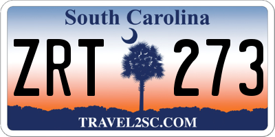 SC license plate ZRT273