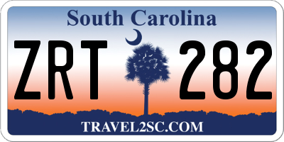 SC license plate ZRT282