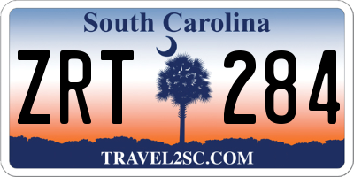 SC license plate ZRT284