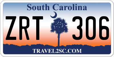 SC license plate ZRT306