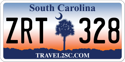 SC license plate ZRT328