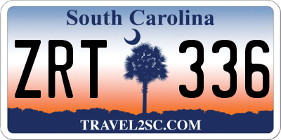 SC license plate ZRT336