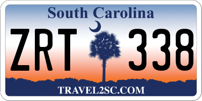 SC license plate ZRT338