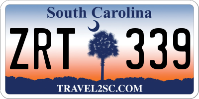 SC license plate ZRT339