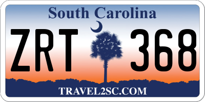 SC license plate ZRT368