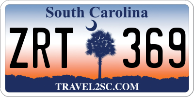 SC license plate ZRT369