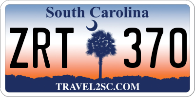 SC license plate ZRT370