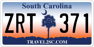 SC license plate ZRT371