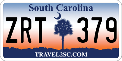 SC license plate ZRT379