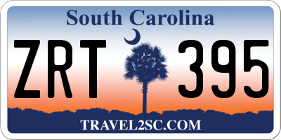 SC license plate ZRT395