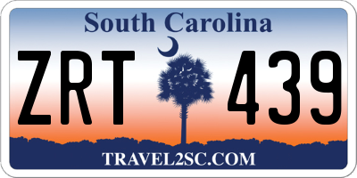 SC license plate ZRT439