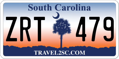 SC license plate ZRT479