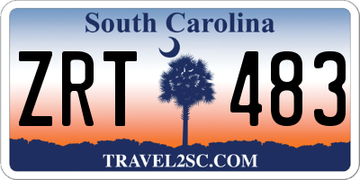 SC license plate ZRT483