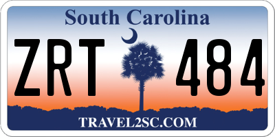 SC license plate ZRT484