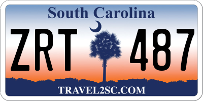 SC license plate ZRT487