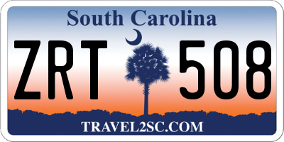 SC license plate ZRT508