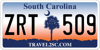 SC license plate ZRT509