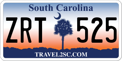 SC license plate ZRT525