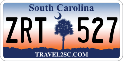 SC license plate ZRT527