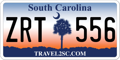 SC license plate ZRT556