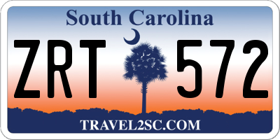SC license plate ZRT572
