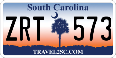 SC license plate ZRT573