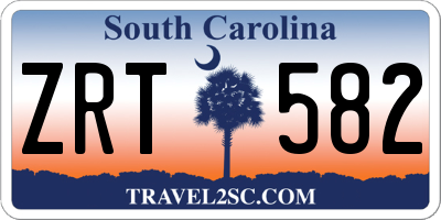 SC license plate ZRT582